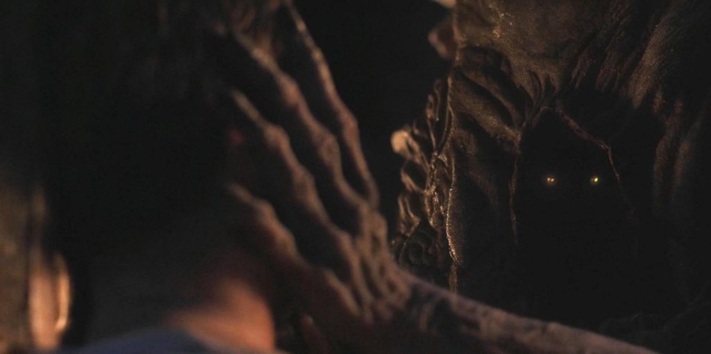 The creature grabs Luke