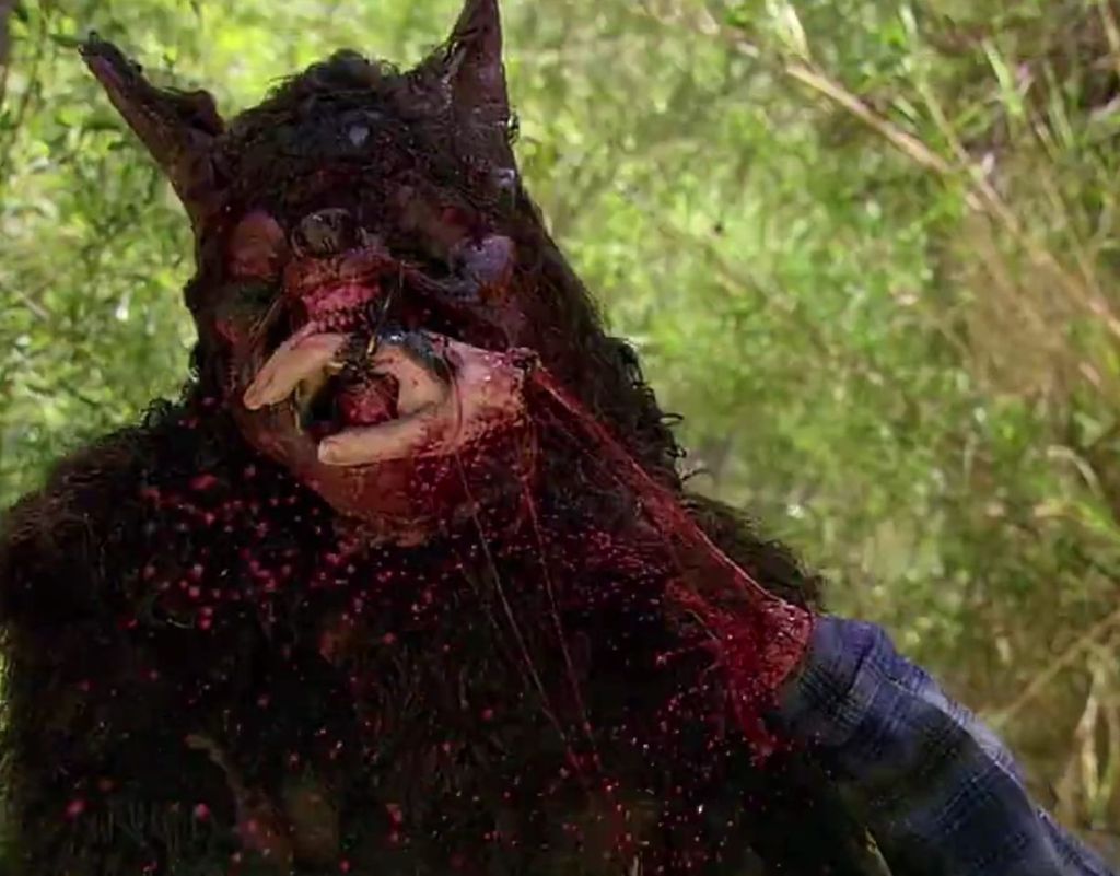 A hand gets chewed off