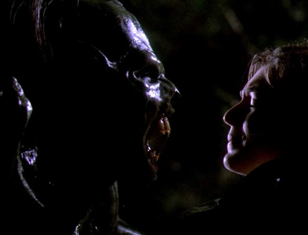 The monster gets up close and personal