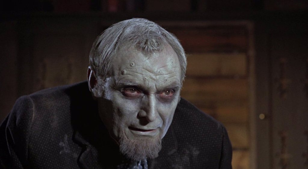 Professor Heitz begins to turn to stone...