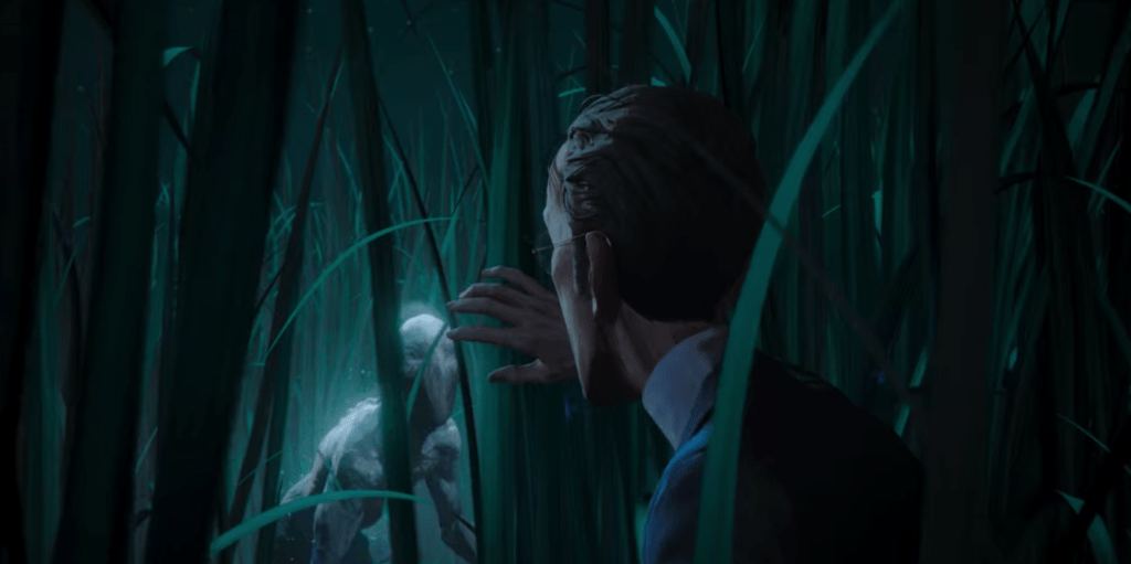 The passenger encounters one of the creatures...