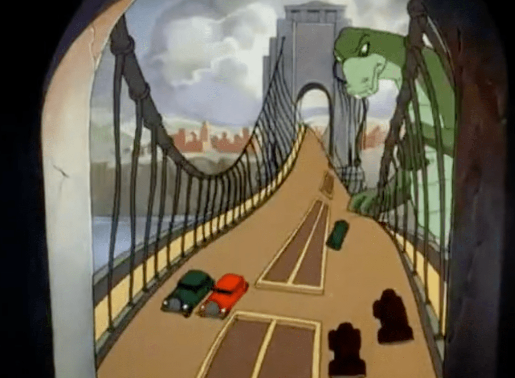 The bridge is totalled