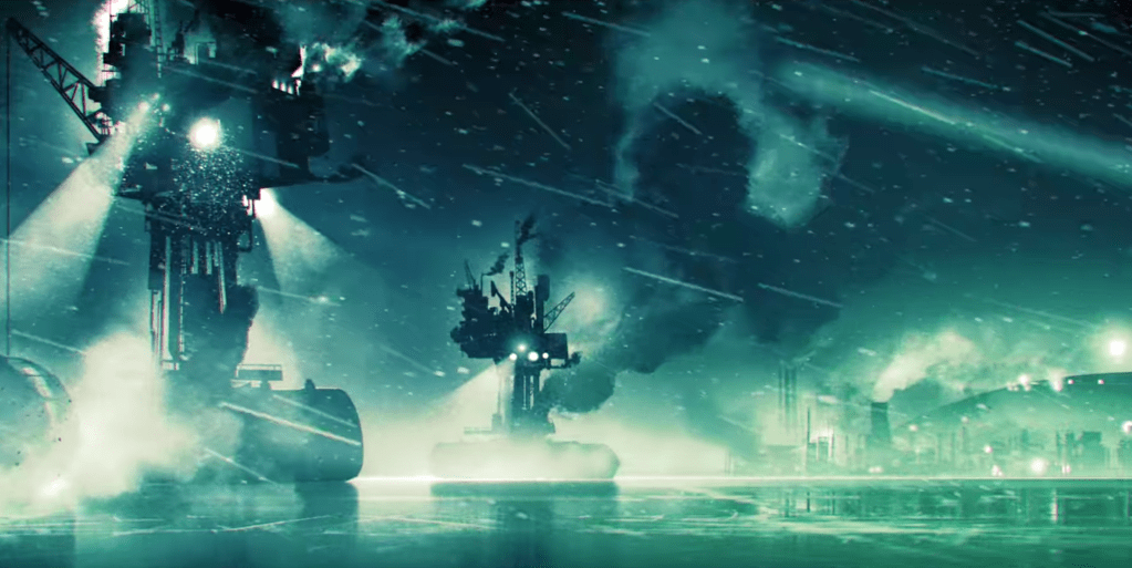 The vehicles on the ice planet