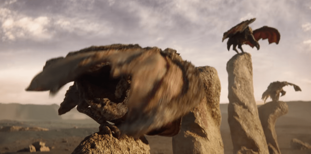 These reptile-vulture creatures know that the sun is about to rise...