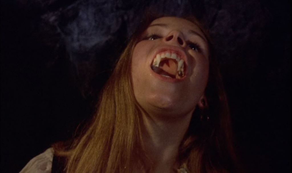 Helga (Lalla Ward) shows her fangs