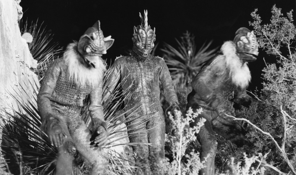 The costumes for the background gargoyles were by Ross Wheat (the bodies were neoprene wetsuits covered in fishnet and small pieces of rubber). The heads were created by Stan Winston