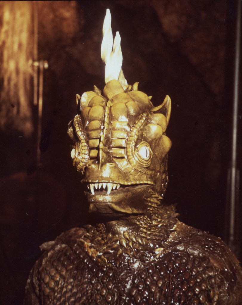 Close-up shot of one of the background gargoyles from the set of Gargoyles