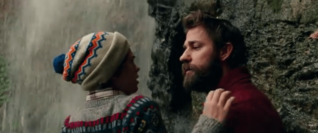 Chatting by the waterfall