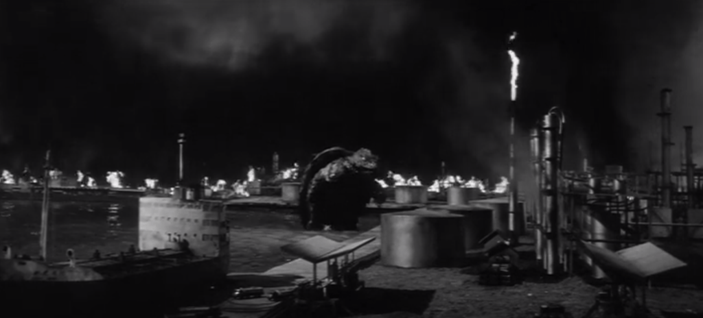 Gamera likes to break stuff in this film: fact