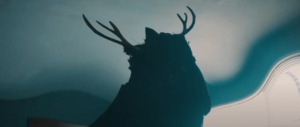 The Wendigo, during its fleeting appearances, is shot in a warped, hallucinatory way