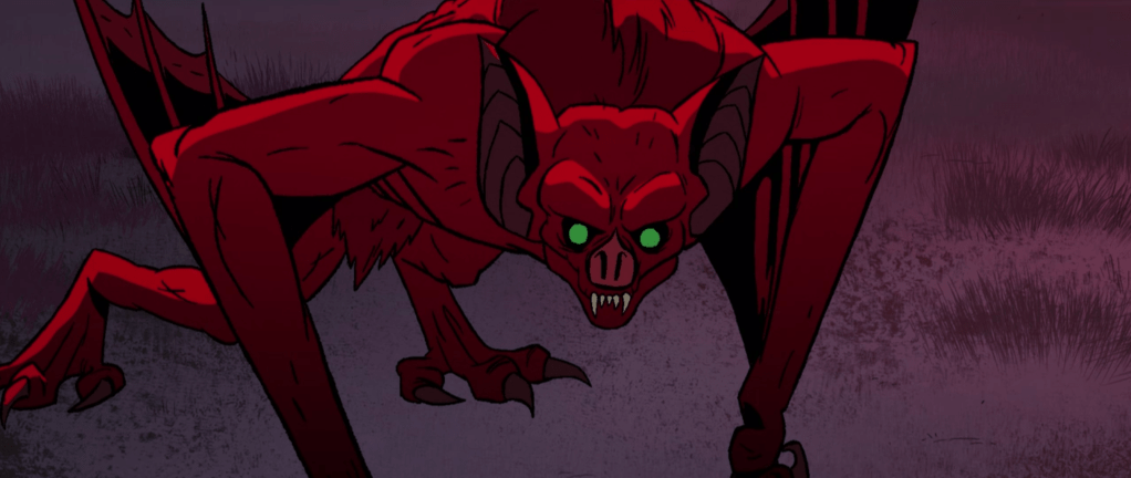 One of the cool bat-monsters from 'Terror Under the Blood Moon'