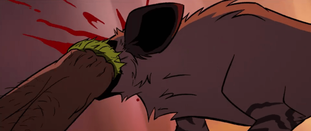  Spear punches a wild dog in the face!