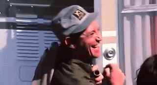 Octaman jumps from the RV