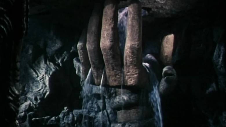 This stone hand is a great piece of decor