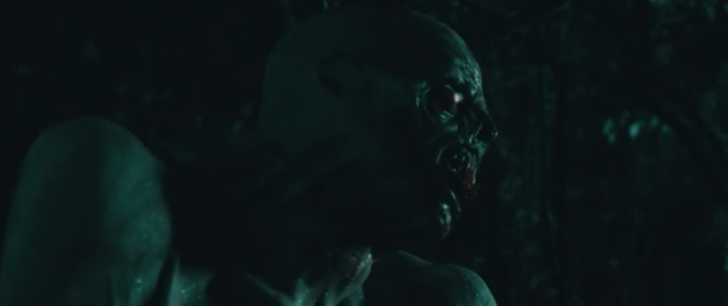 A creature gets ready to fight Bigfoot