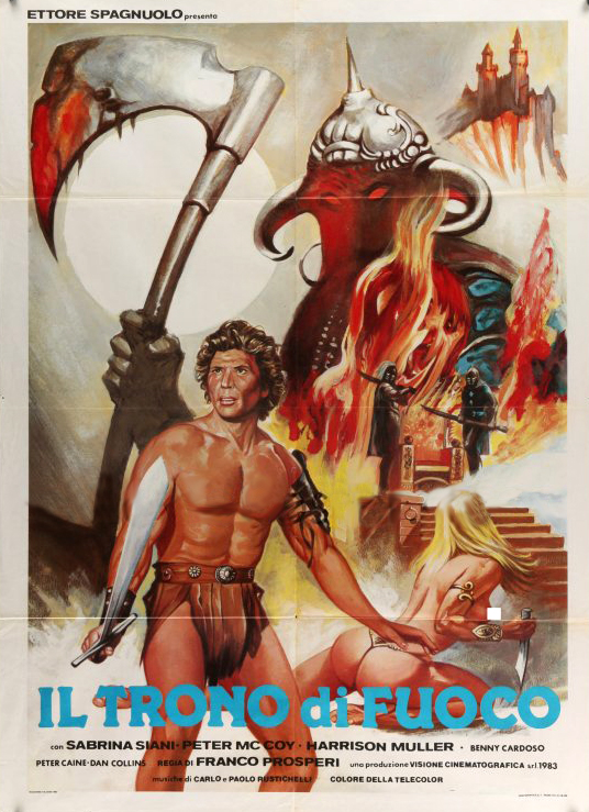 This Italian poster has 'borrowed' from Frazetta it seems...