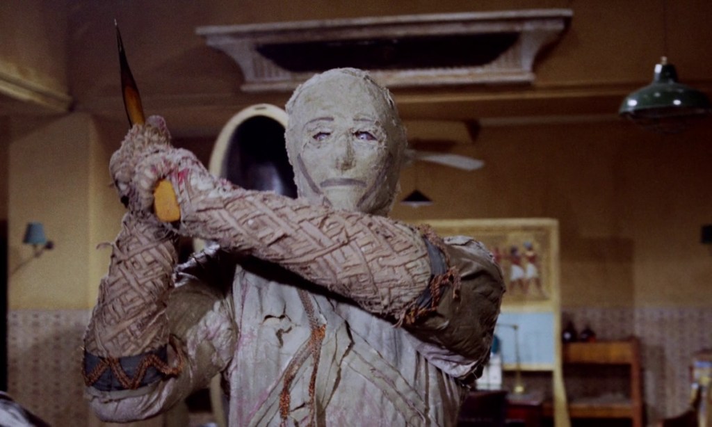 Axe-wielding mummy! I repeat: axe-wielding mummy!