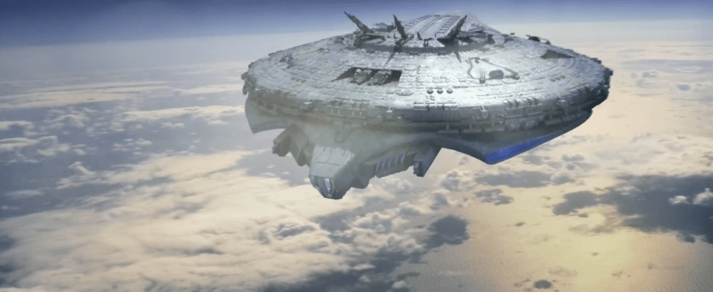 ...and the briefly-seen alien vessel is okay too...