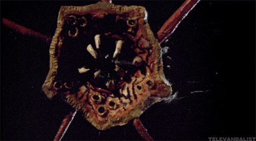 The fleshy projectile has teeth!