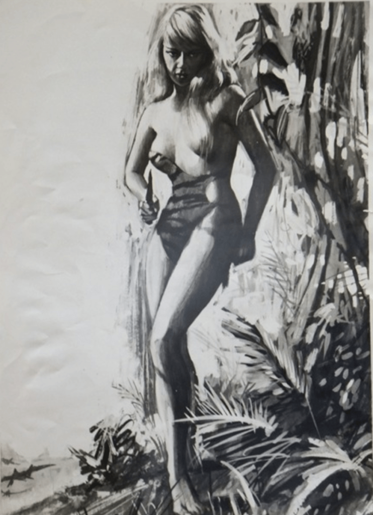 Concept art produced before Raquel Welch was cast in the lead role