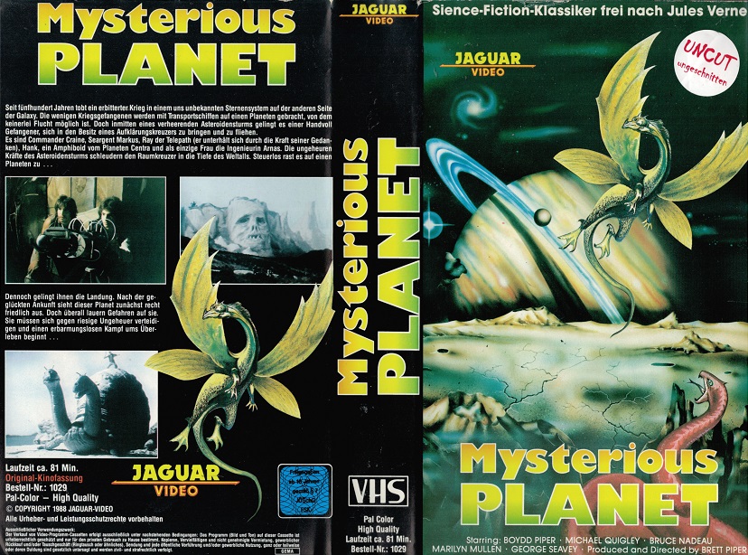German video box art for Mysterious Planet