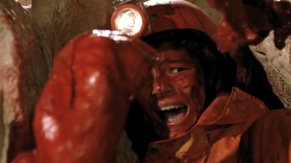 The alien blob-bits are shown in close-up, so you never get a clear view of the whole thing