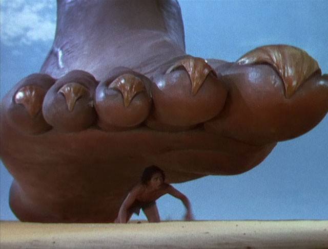 A massive genie's foot!