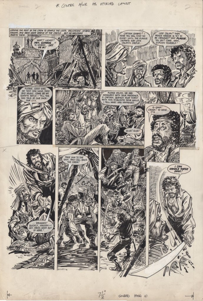 Some of Ian Gibson's original artwork. I like the very intricate line work!