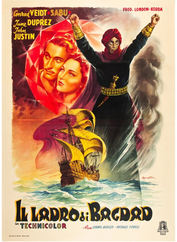 Italian poster: love the mad look in Conrad Veidt's eyes!