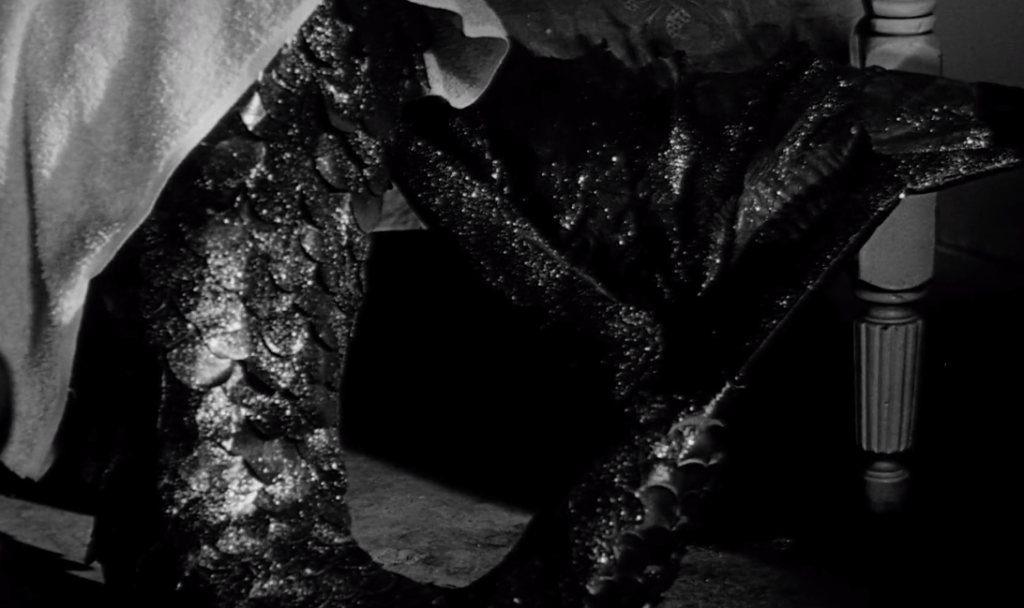 A mermaid's tail under the covers...