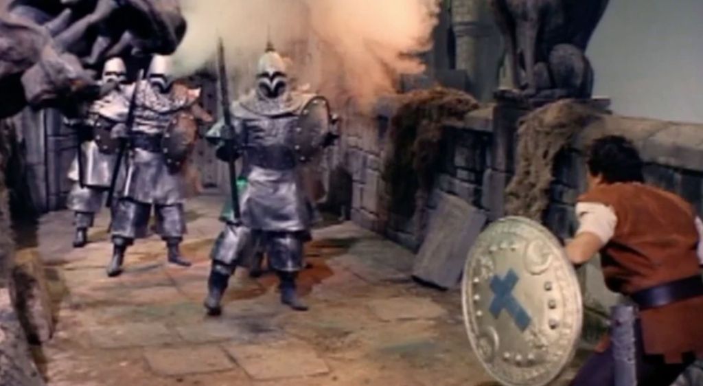 The 'dragon men' march towards Jack