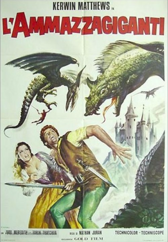 Italian poster. The monsters shown here are very prehistoric-looking!