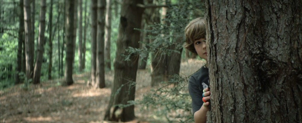 Dillon ventures into the woods. I'm sure this kid'll be fine...