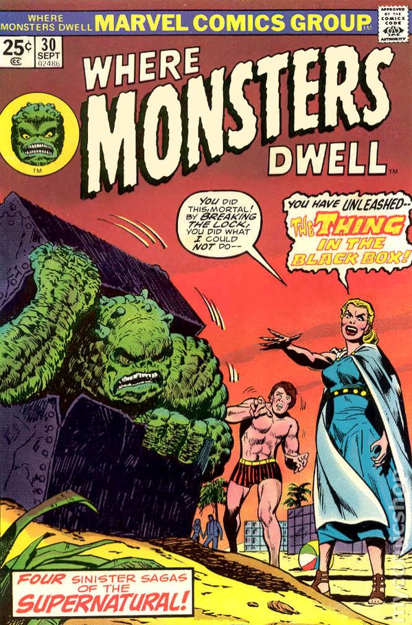 Where Monsters Dwell Vol 1 Issue #30  - cover art by Larry Lieber