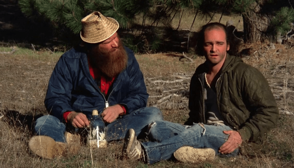 So much time is wasted following these dumb guys around (played by Glen Roberts and Mark Siegel)