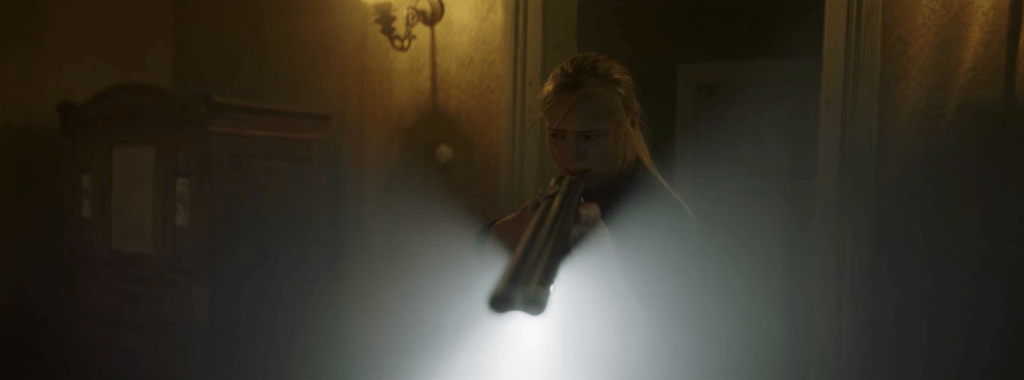 Annie (Jessica Madsen) knows that there's something in the house... 