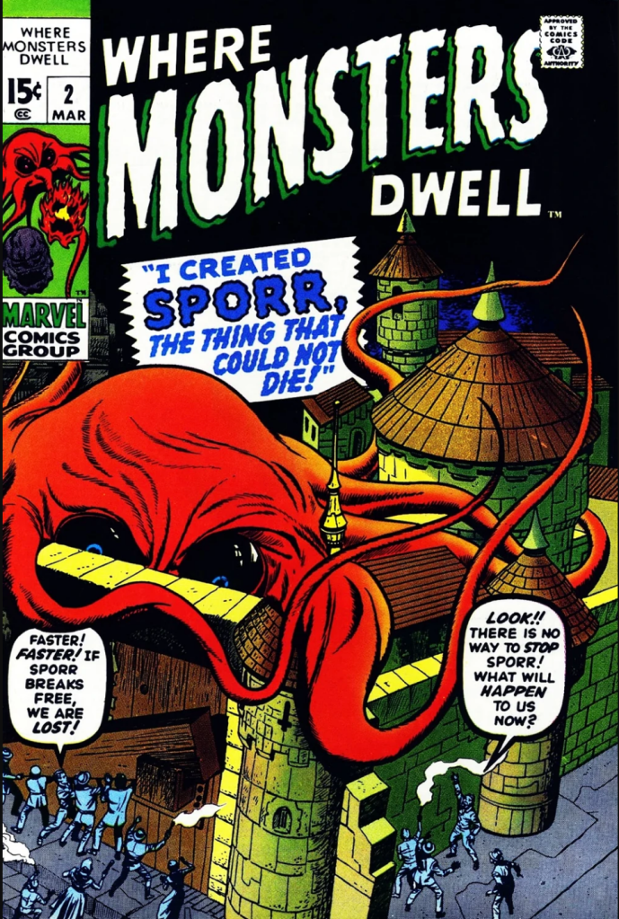 Where Monsters Dwell Vol 1 Issue #2 - cover art by Jack Kirby