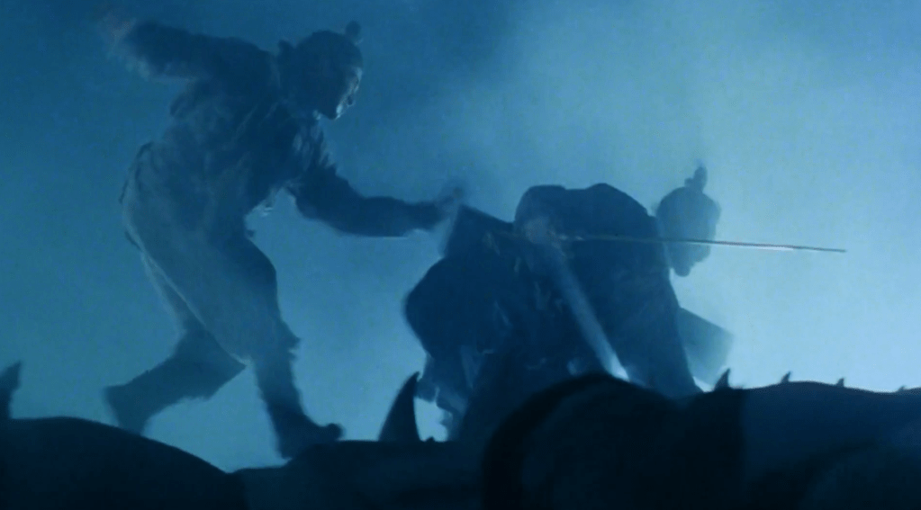 Characters find themselves trapped on the back of the centipede