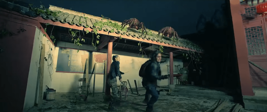 Big spiders on the roof!