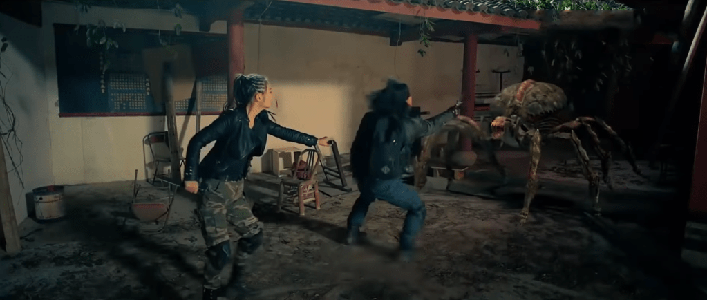 Rescue team versus arachnid!