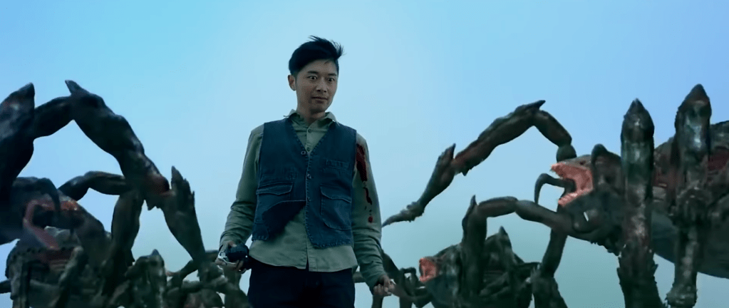 Another character prepares to blow himself up!