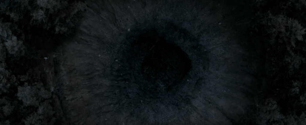 Aerial view of the sinkhole