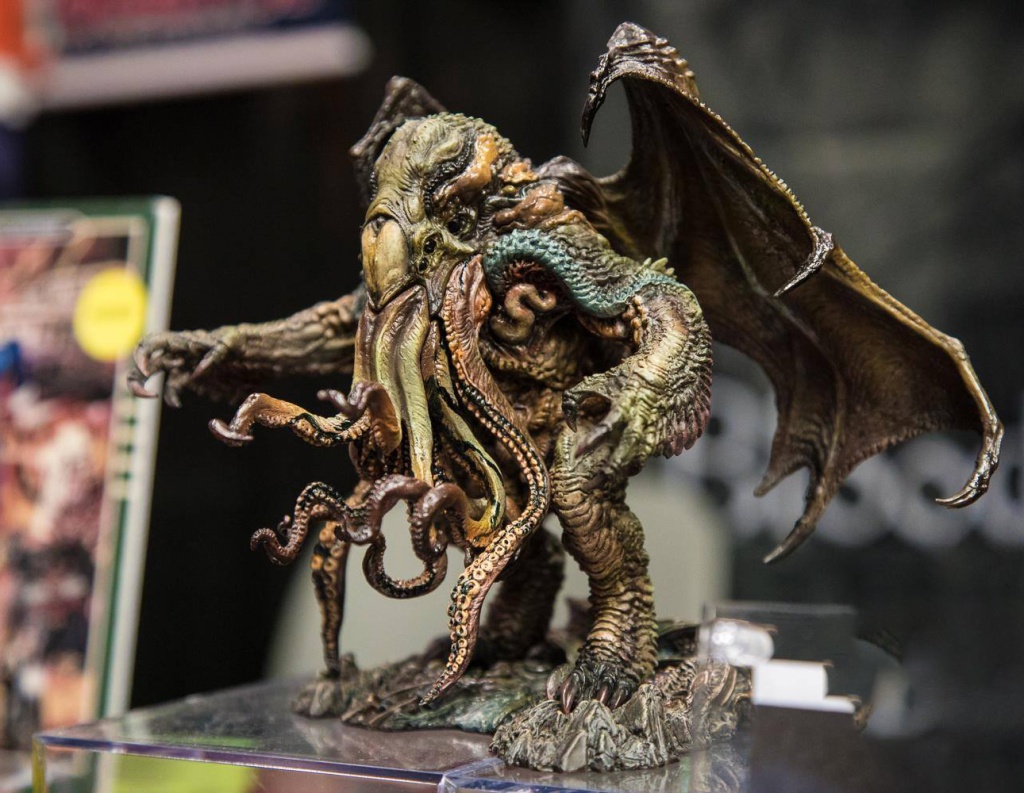 Here's a painted version of Paul's awesome Cthulhu creation on display at a NY Comic Con