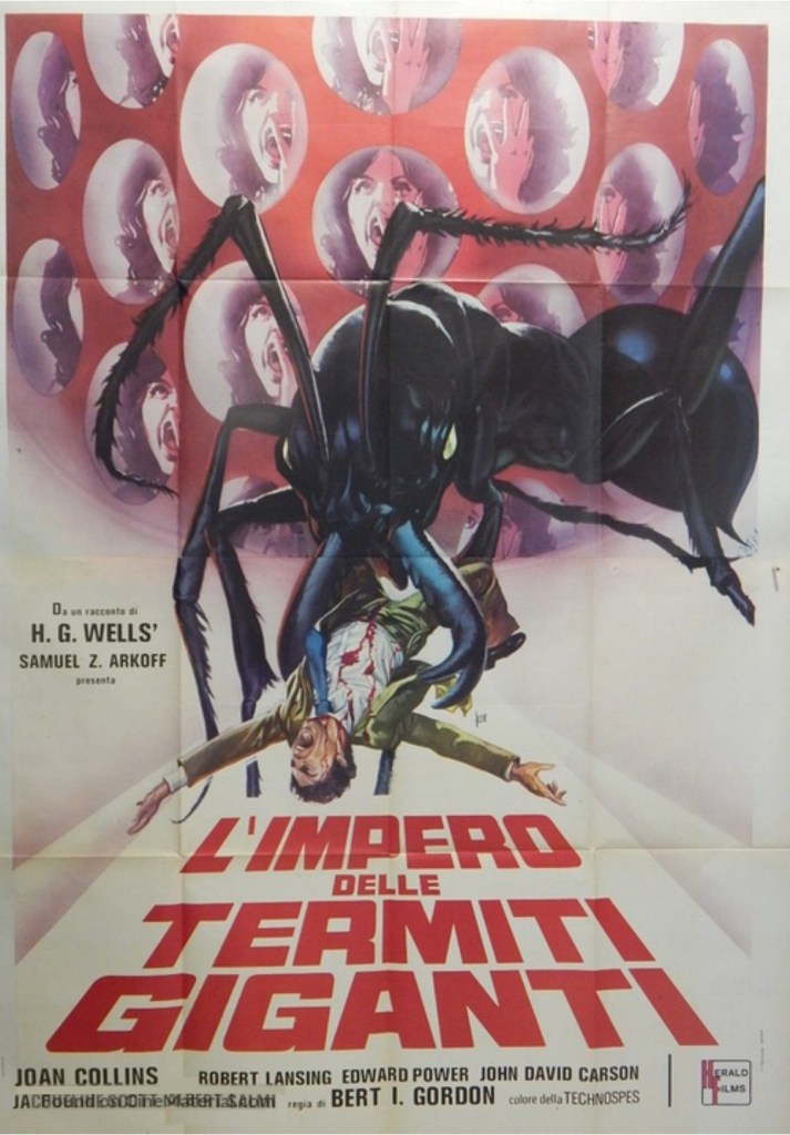 Italian poster, which includes 'ant's eye view' imagery!