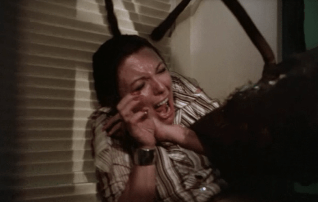 Joan Collins is assaulted by a giant ant!