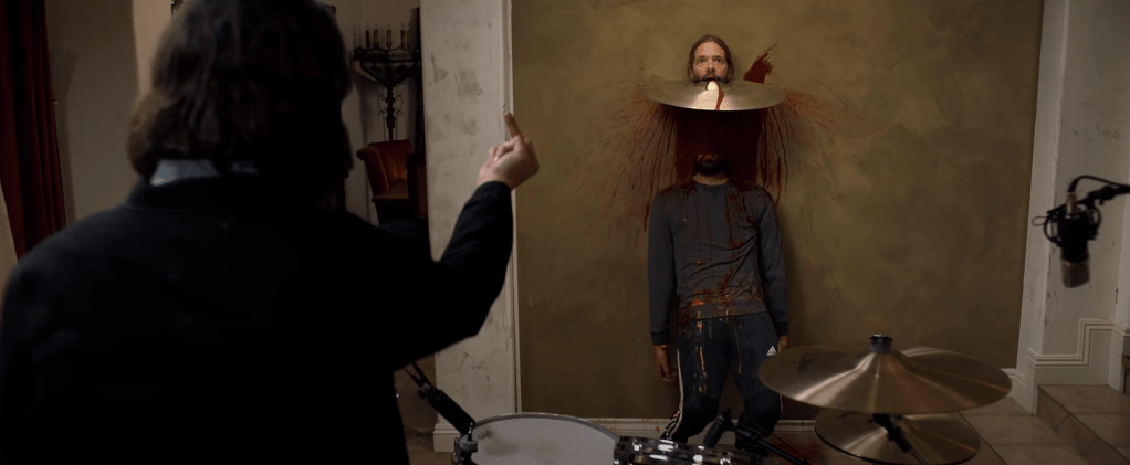 The late Taylor Hawkins finds himself a victim of part of his own drum kit