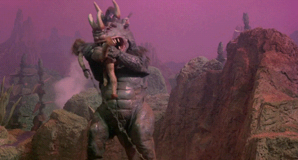 A 'Bos' chews a victim!