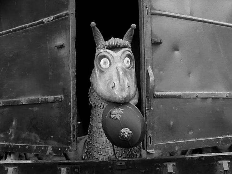 Beauty grabs a policeman's helmet