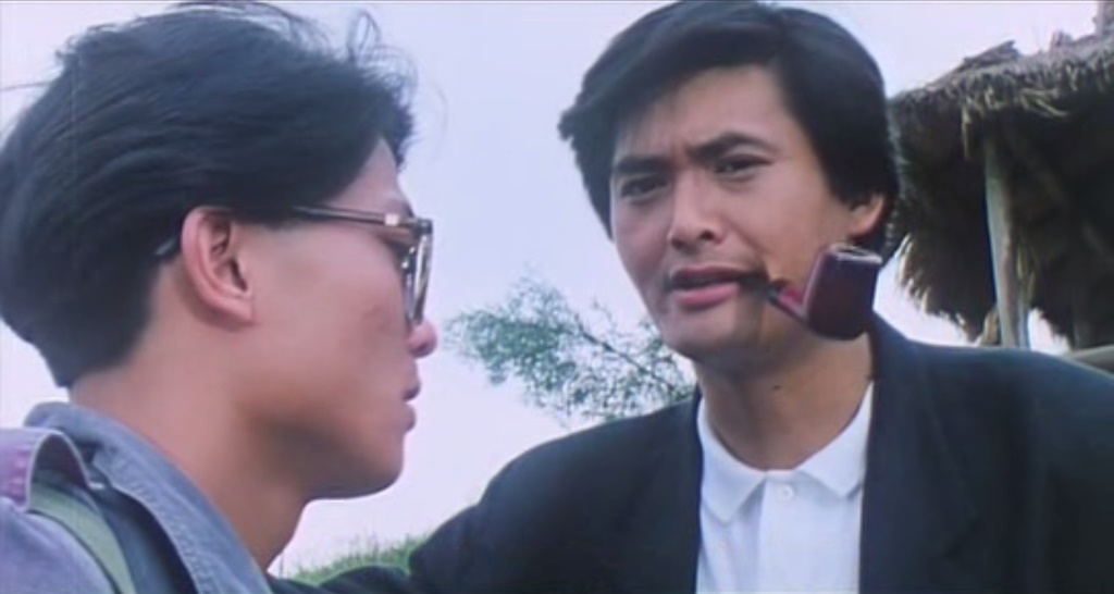 Chow likes to smoke a pipe in this movie