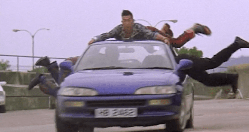 A typical piece of Hong Kong-style car stunt action